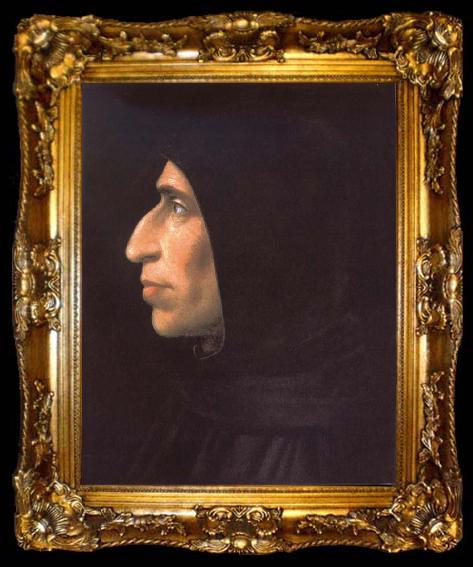framed  Fra Bartolomeo Portrat of Girolamo Savonarola, ta009-2